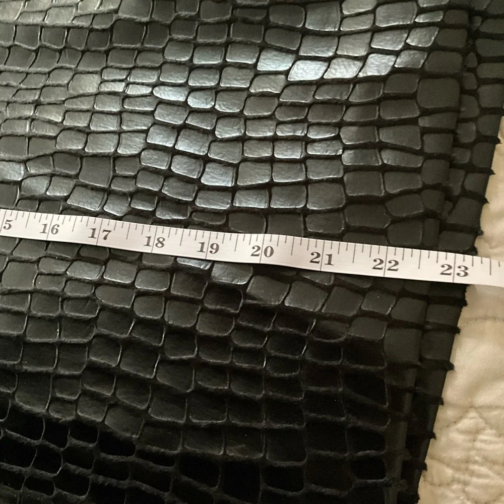 Anne Klein Black Faux Crocodile Embossed Leather Pencil Skirt Size 10 NWT - Picture 7 of 7